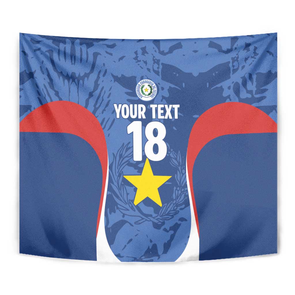 Custom Paraguay Football Tapestry La Albirroja Pride - Wonder Print Shop