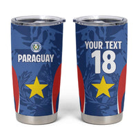 Custom Paraguay Football Tumbler Cup La Albirroja Pride - Wonder Print Shop