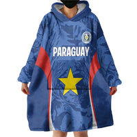 Custom Paraguay Football Wearable Blanket Hoodie La Albirroja Pride - Wonder Print Shop