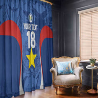 Custom Paraguay Football Window Curtain La Albirroja Pride - Wonder Print Shop