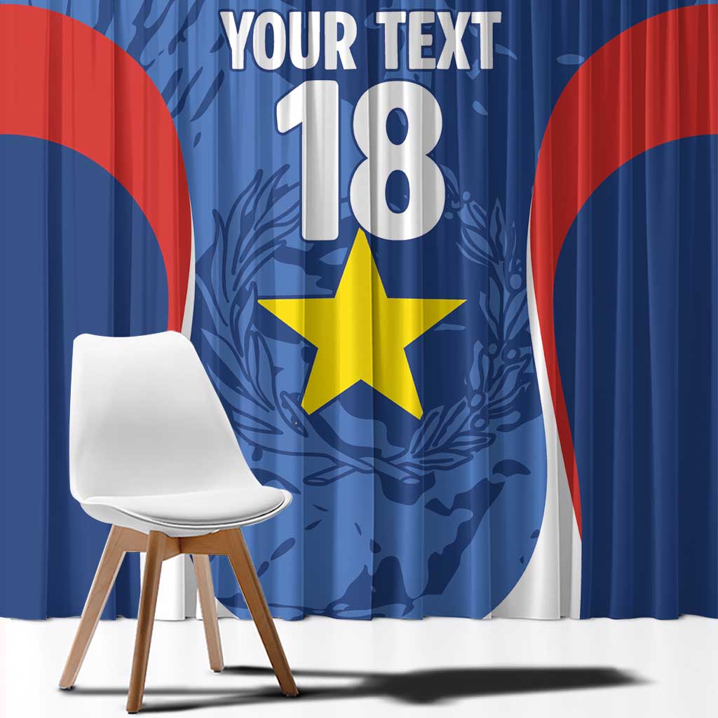Custom Paraguay Football Window Curtain La Albirroja Pride - Wonder Print Shop