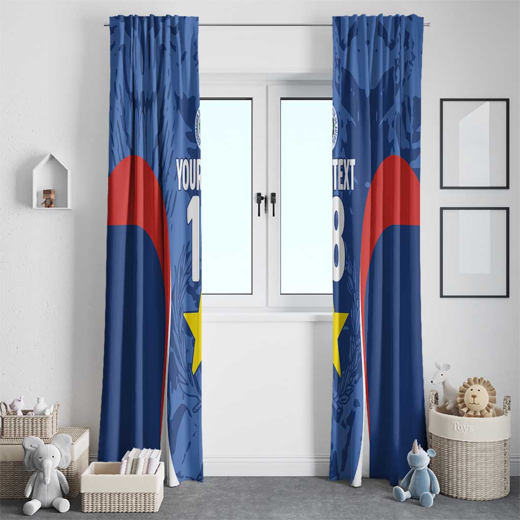 Custom Paraguay Football Window Curtain La Albirroja Pride - Wonder Print Shop