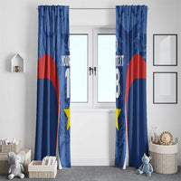 Custom Paraguay Football Window Curtain La Albirroja Pride - Wonder Print Shop