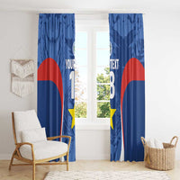 Custom Paraguay Football Window Curtain La Albirroja Pride - Wonder Print Shop