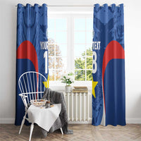 Custom Paraguay Football Window Curtain La Albirroja Pride - Wonder Print Shop