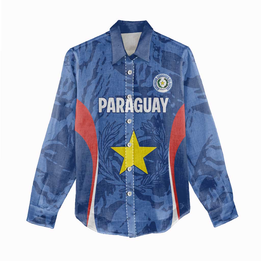 Custom Paraguay Football Women Casual Shirt La Albirroja Pride - Wonder Print Shop