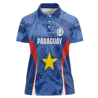 Custom Paraguay Football Women Polo Shirt La Albirroja Pride - Wonder Print Shop