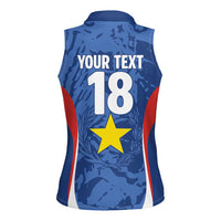 Custom Paraguay Football Women Sleeveless Polo Shirt La Albirroja Pride - Wonder Print Shop