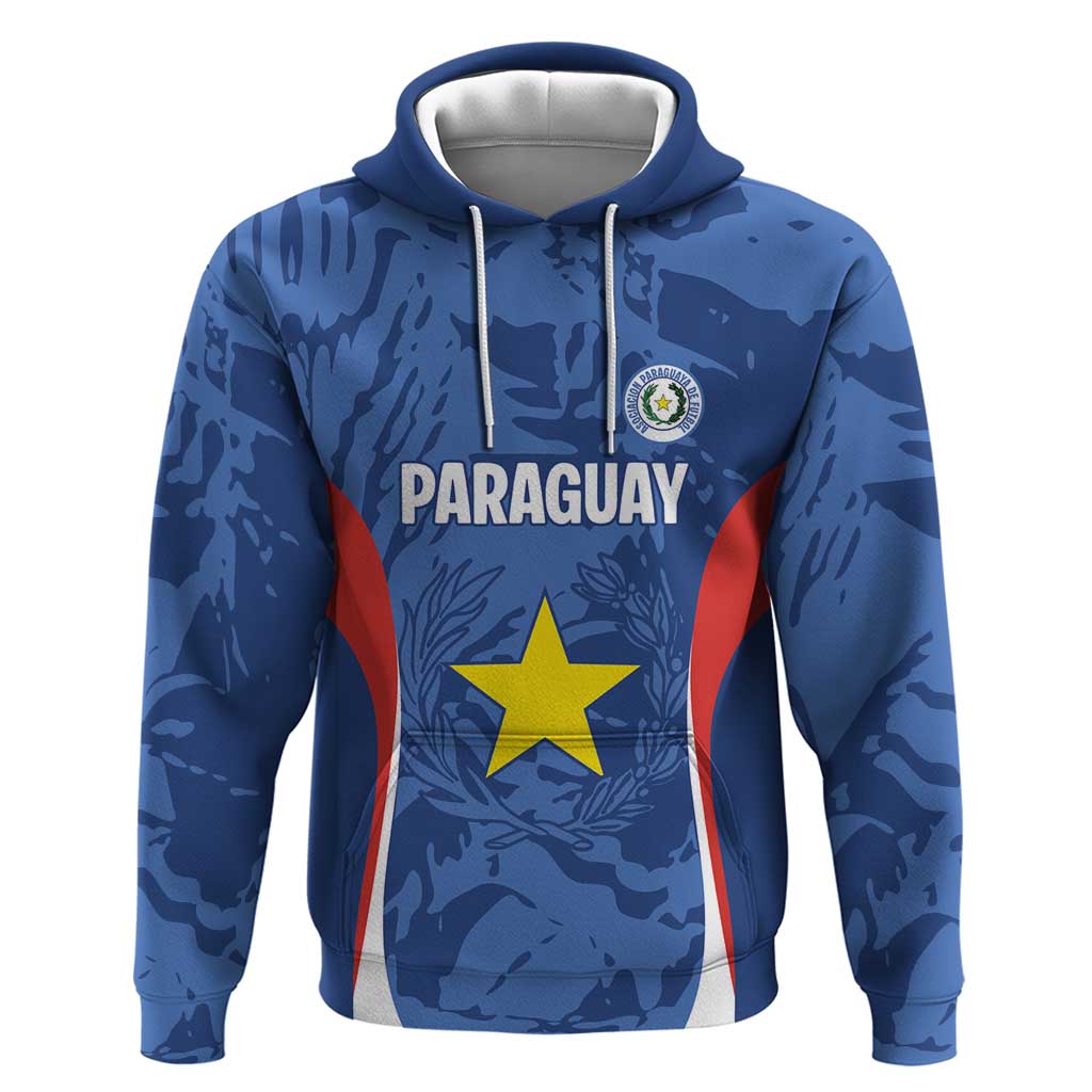 Custom Paraguay Football Zip Hoodie La Albirroja Pride - Wonder Print Shop