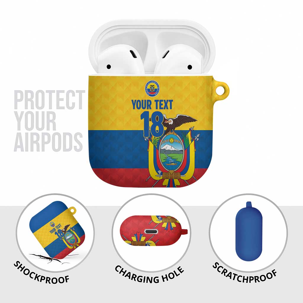 Ecuador Football Custom AirPods Case La Tricolor Pride - Wonder Print Shop