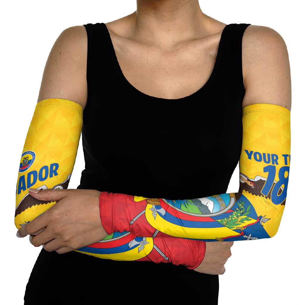 Ecuador Football Custom Arm Sleeves La Tricolor Pride - Wonder Print Shop