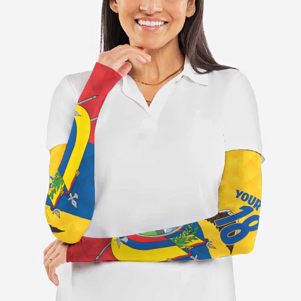 Ecuador Football Custom Arm Sleeves La Tricolor Pride - Wonder Print Shop