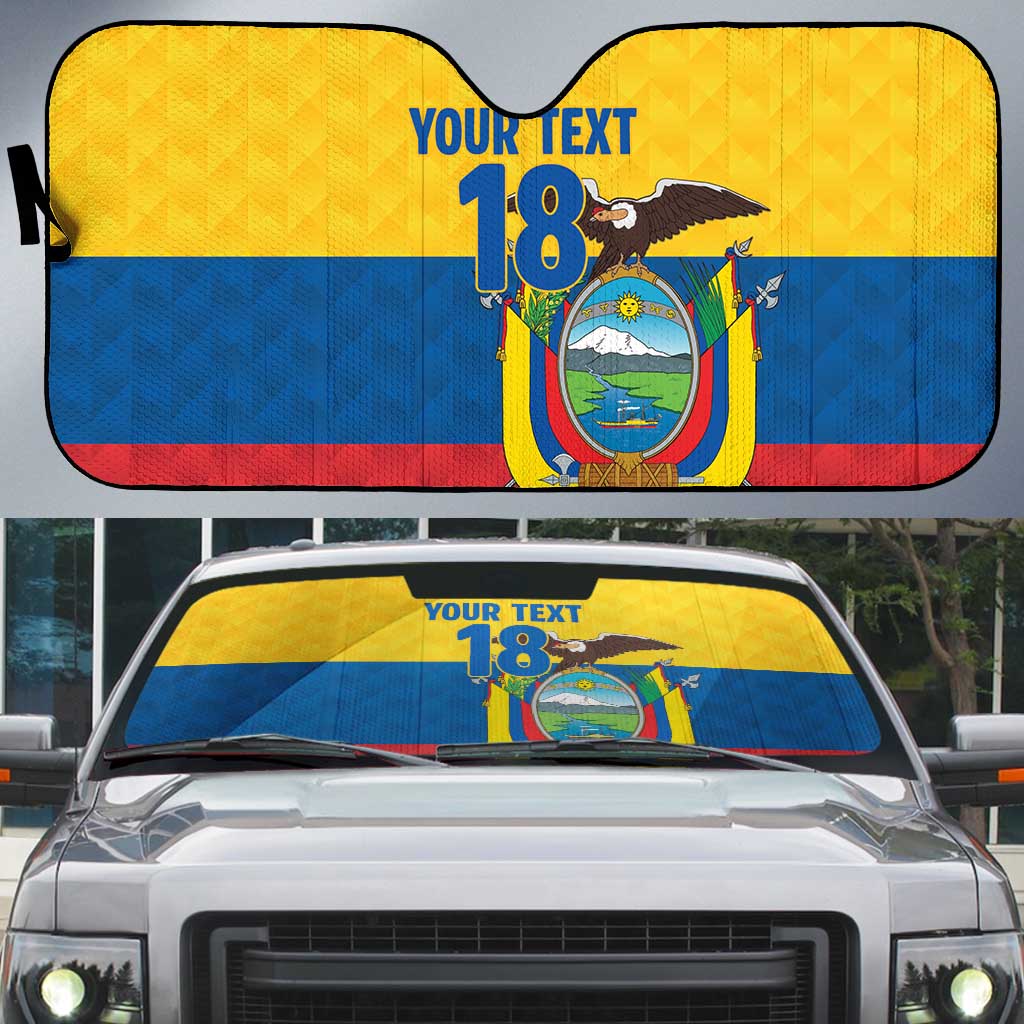 Ecuador Football Custom Auto Sun Shade La Tricolor Pride - Wonder Print Shop