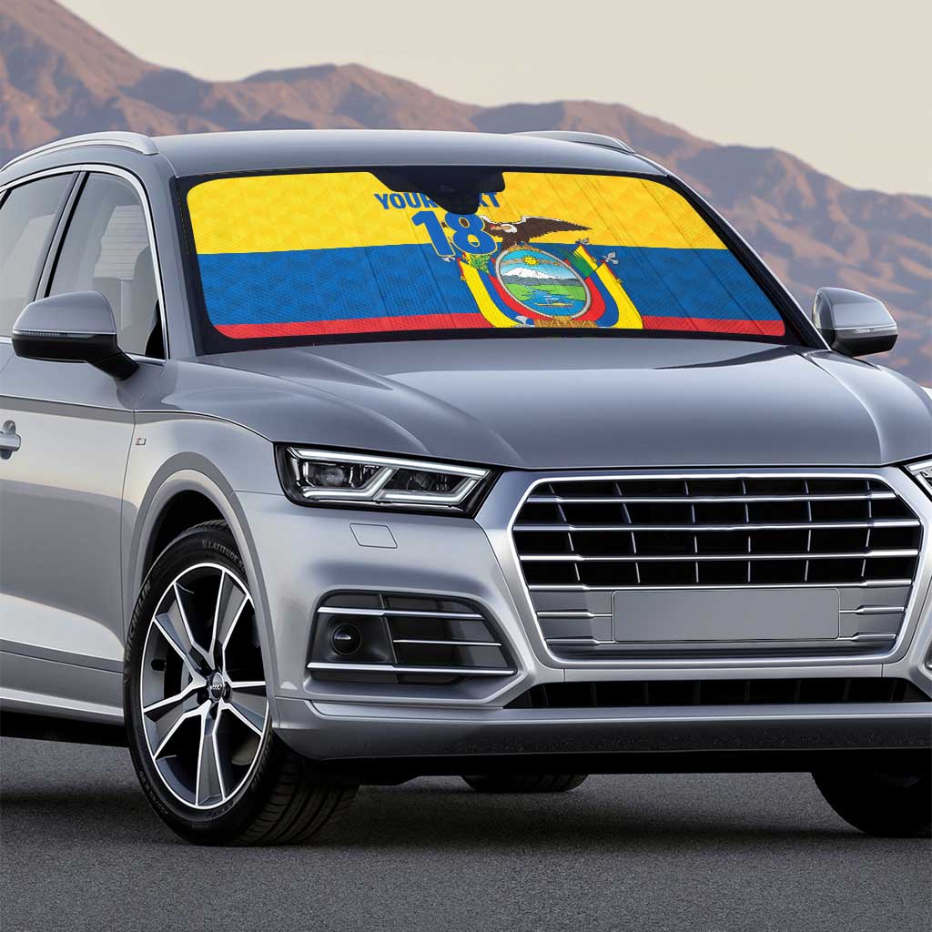 Ecuador Football Custom Auto Sun Shade La Tricolor Pride - Wonder Print Shop