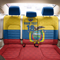 Ecuador Football Custom Back Car Seat Cover La Tricolor Pride - Wonder Print Shop