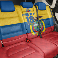 Ecuador Football Custom Back Car Seat Cover La Tricolor Pride - Wonder Print Shop