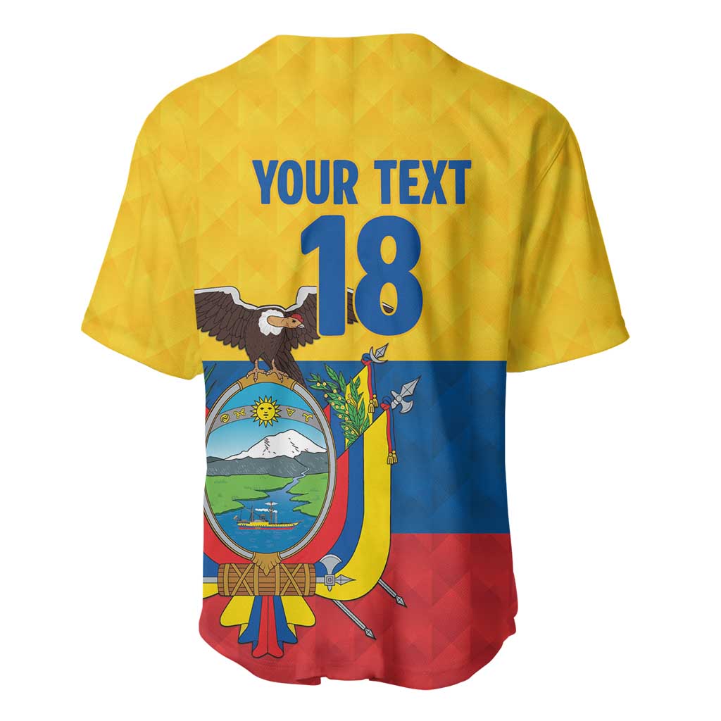 Ecuador Football Custom Baseball Jersey La Tricolor Pride - Wonder Print Shop
