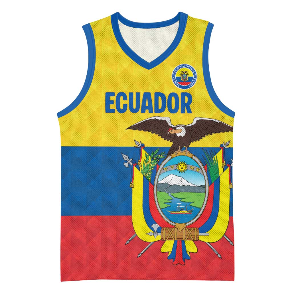 Ecuador Football Custom Basketball Jersey La Tricolor Pride - Wonder Print Shop