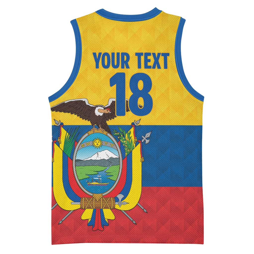 Ecuador Football Custom Basketball Jersey La Tricolor Pride - Wonder Print Shop