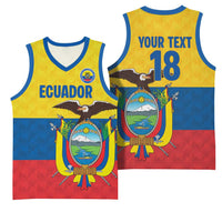 Ecuador Football Custom Basketball Jersey La Tricolor Pride - Wonder Print Shop