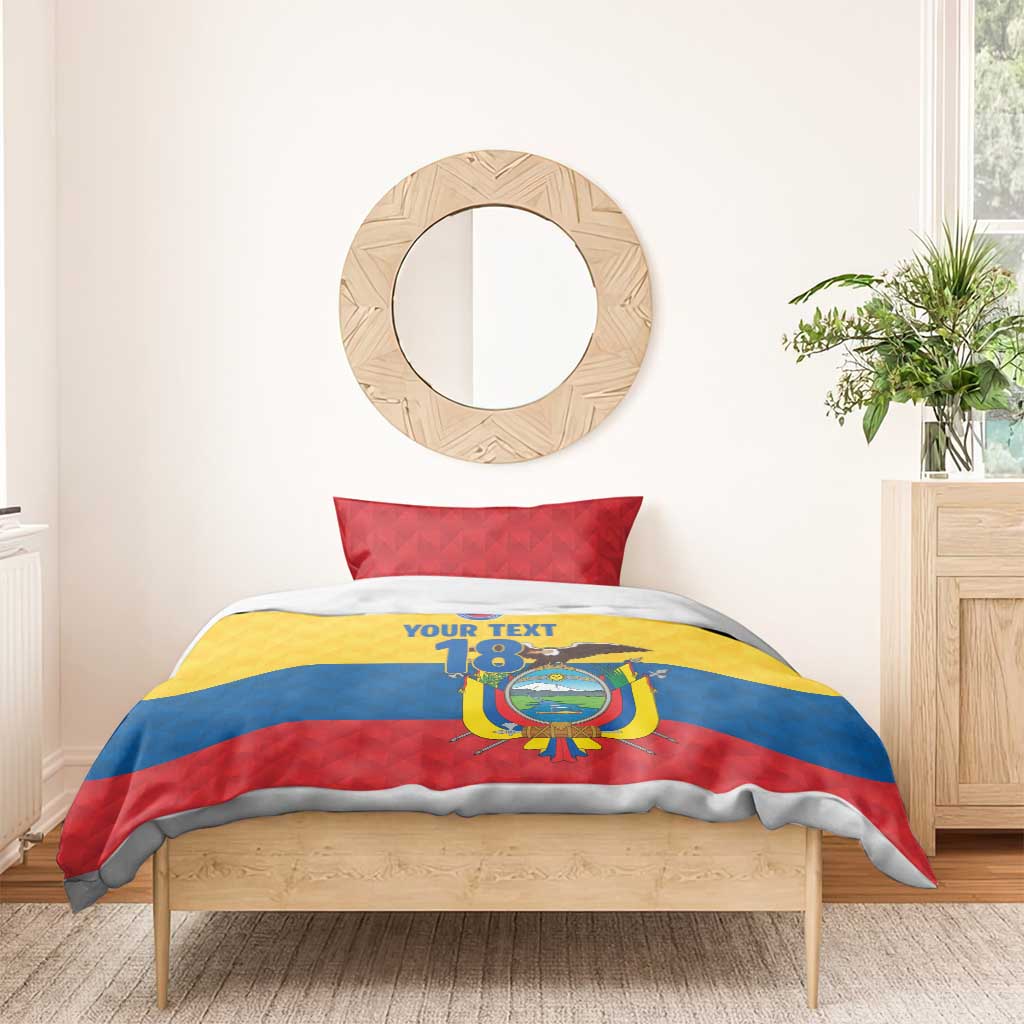 Ecuador Football Custom Bedding Set La Tricolor Pride - Wonder Print Shop