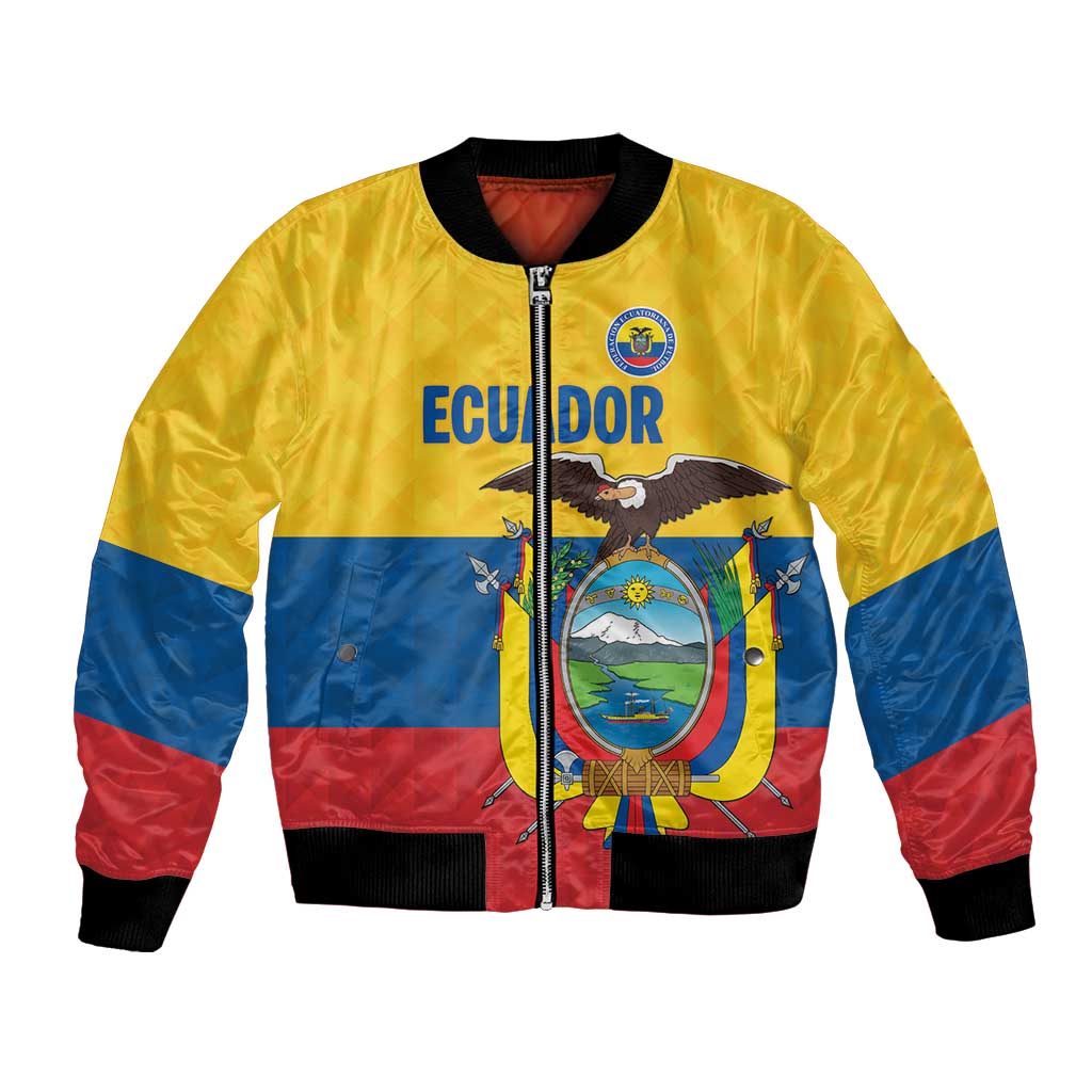 Ecuador Football Custom Bomber Jacket La Tricolor Pride - Wonder Print Shop