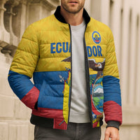 Ecuador Football Custom Bomber Puffer Jacket La Tricolor Pride - Wonder Print Shop