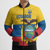 Ecuador Football Custom Bomber Puffer Jacket La Tricolor Pride - Wonder Print Shop