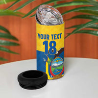 Ecuador Football Custom 4 in 1 Can Cooler Tumbler La Tricolor Pride - Wonder Print Shop