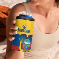 Ecuador Football Custom 4 in 1 Can Cooler Tumbler La Tricolor Pride - Wonder Print Shop