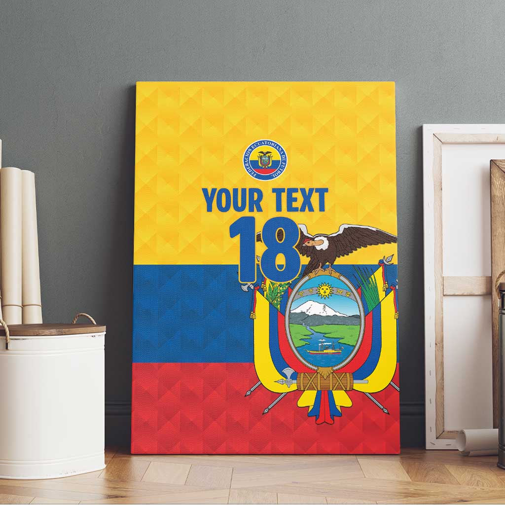 Ecuador Football Custom Canvas Wall Art La Tricolor Pride - Wonder Print Shop