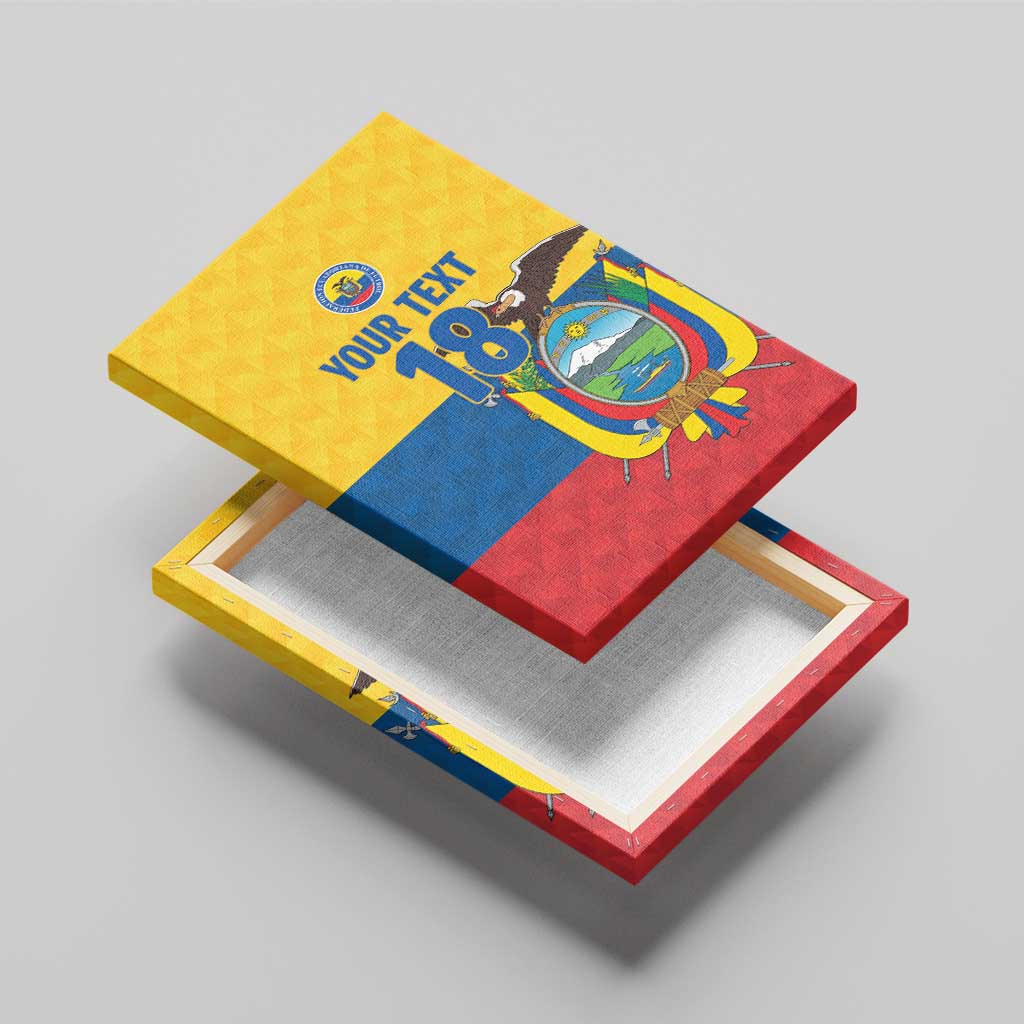 Ecuador Football Custom Canvas Wall Art La Tricolor Pride - Wonder Print Shop