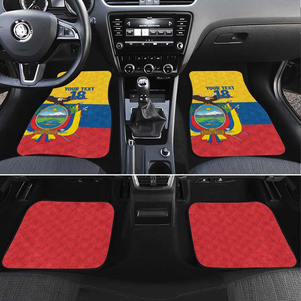 Ecuador Football Custom Car Mats La Tricolor Pride - Wonder Print Shop