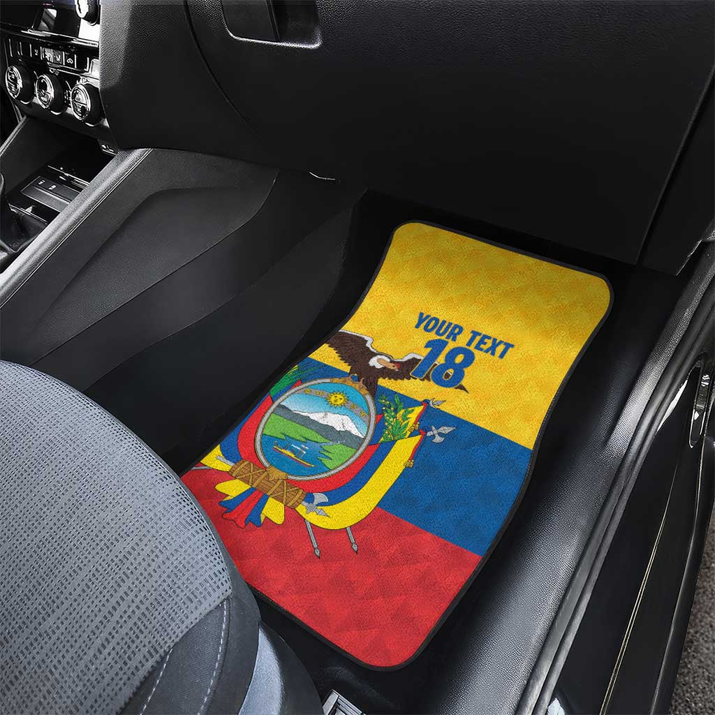 Ecuador Football Custom Car Mats La Tricolor Pride - Wonder Print Shop