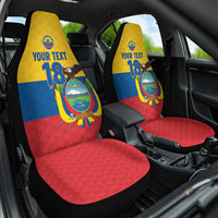 Ecuador Football Custom Car Seat Cover La Tricolor Pride - Wonder Print Shop