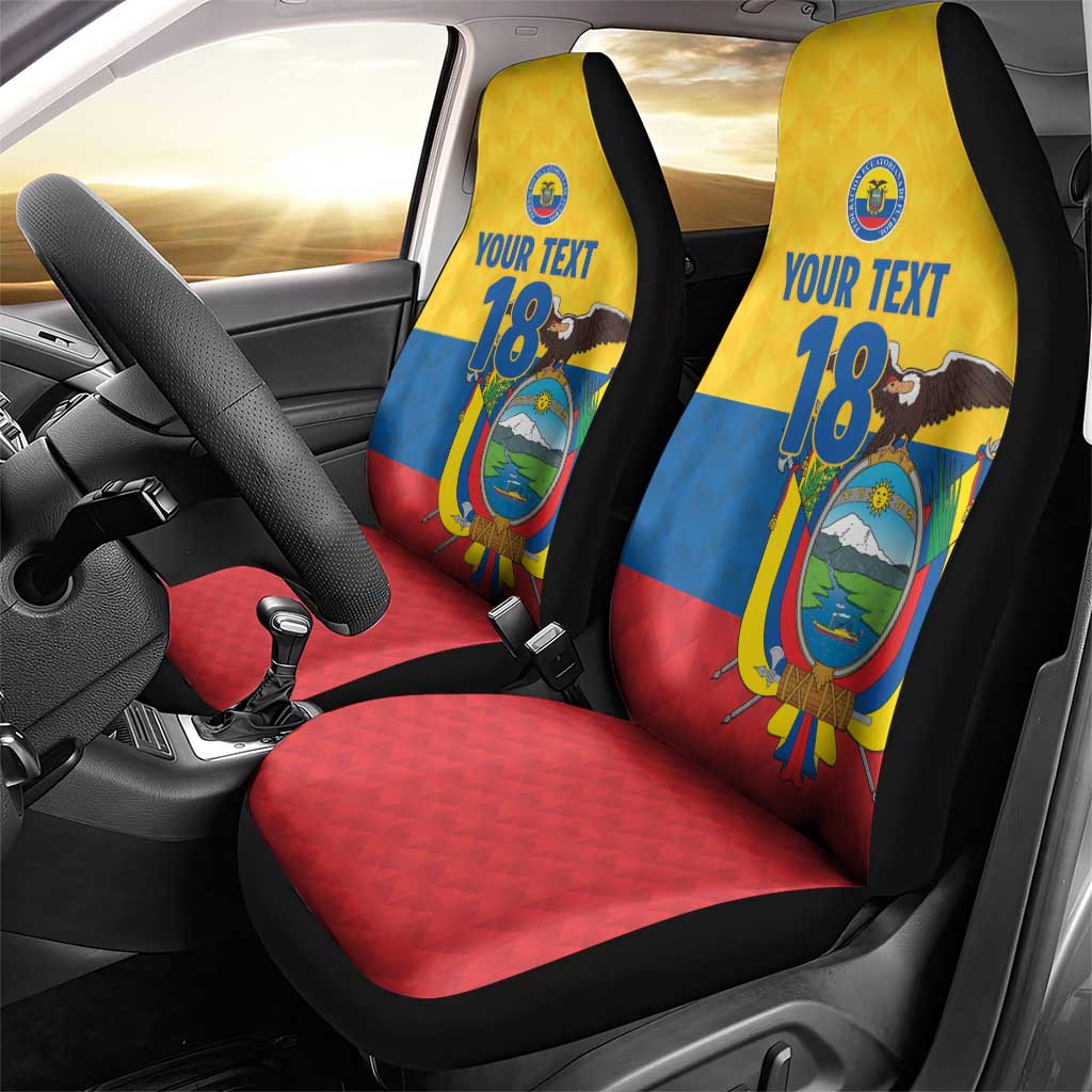 Ecuador Football Custom Car Seat Cover La Tricolor Pride - Wonder Print Shop