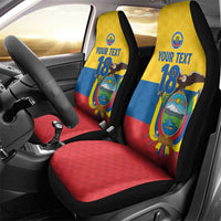 Ecuador Football Custom Car Seat Cover La Tricolor Pride - Wonder Print Shop