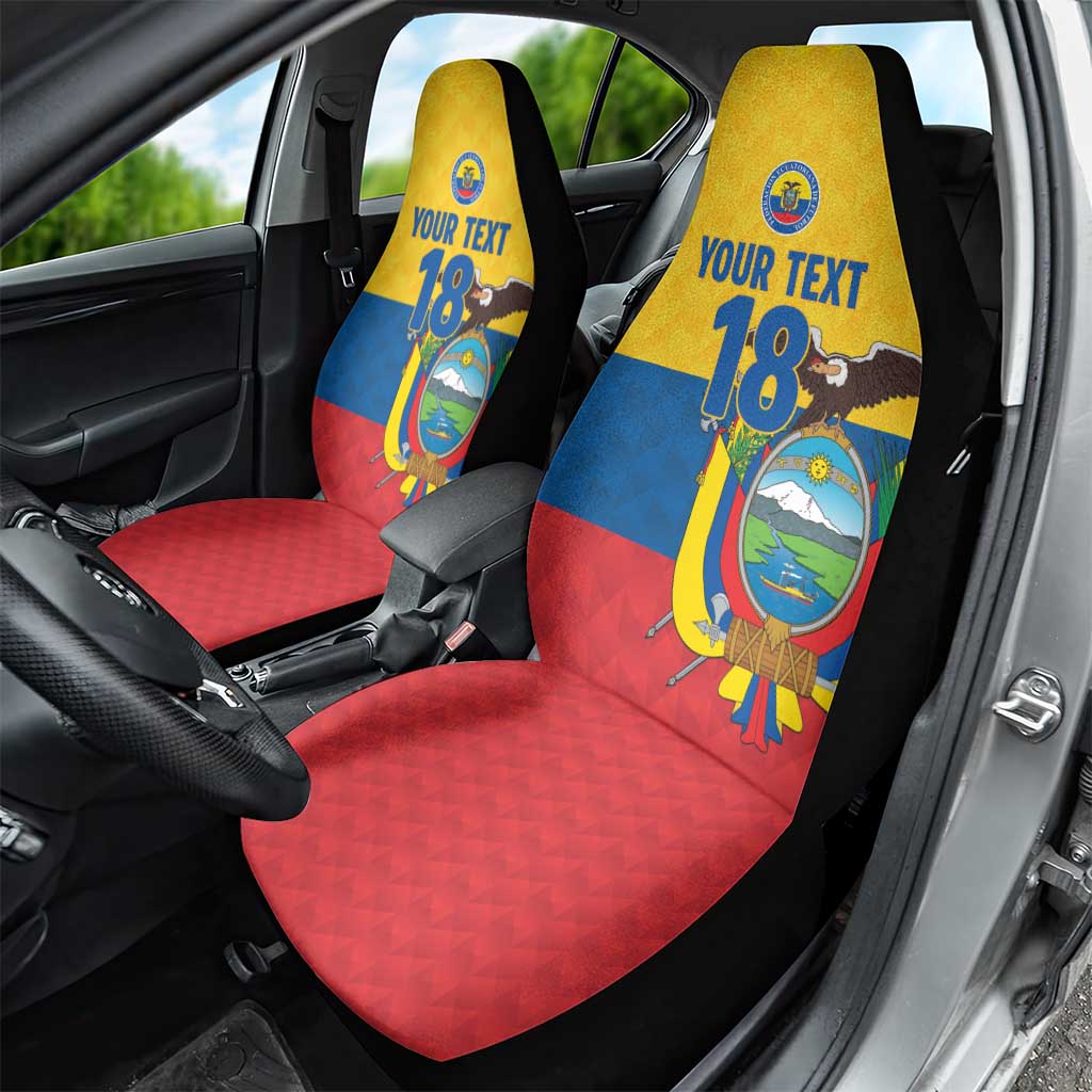 Ecuador Football Custom Car Seat Cover La Tricolor Pride - Wonder Print Shop