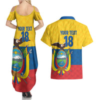 Ecuador Football Custom Couples Matching Summer Maxi Dress and Hawaiian Shirt La Tricolor Pride - Wonder Print Shop