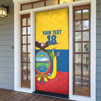 Ecuador Football Custom Door Cover La Tricolor Pride - Wonder Print Shop