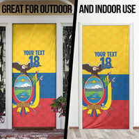 Ecuador Football Custom Door Cover La Tricolor Pride - Wonder Print Shop