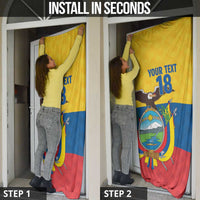 Ecuador Football Custom Door Cover La Tricolor Pride - Wonder Print Shop