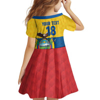 Ecuador Football Custom Family Matching Off Shoulder Maxi Dress and Hawaiian Shirt La Tricolor Pride - Wonder Print Shop