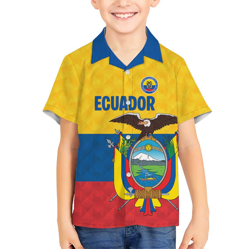 Ecuador Football Custom Family Matching Summer Maxi Dress and Hawaiian Shirt La Tricolor Pride - Wonder Print Shop