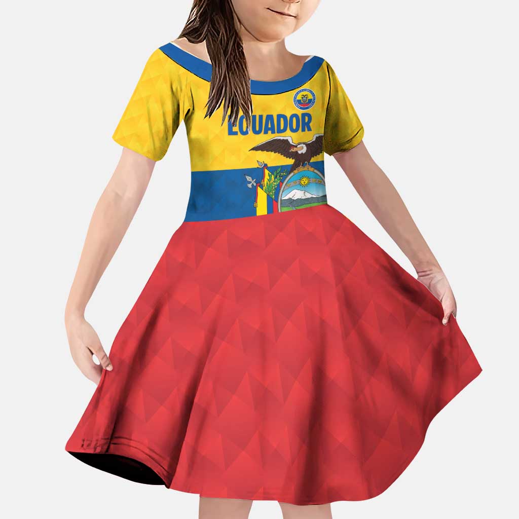 Ecuador Football Custom Family Matching Tank Maxi Dress and Hawaiian Shirt La Tricolor Pride - Wonder Print Shop