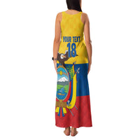 Ecuador Football Custom Family Matching Tank Maxi Dress and Hawaiian Shirt La Tricolor Pride - Wonder Print Shop