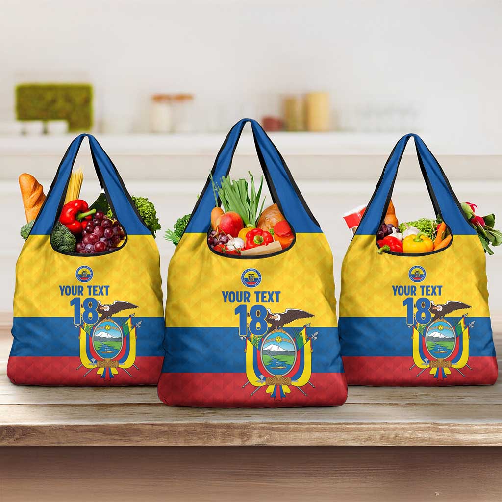 Ecuador Football Custom Grocery Bag La Tricolor Pride - Wonder Print Shop