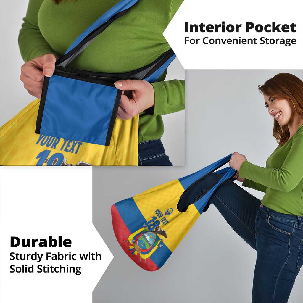 Ecuador Football Custom Grocery Bag La Tricolor Pride - Wonder Print Shop