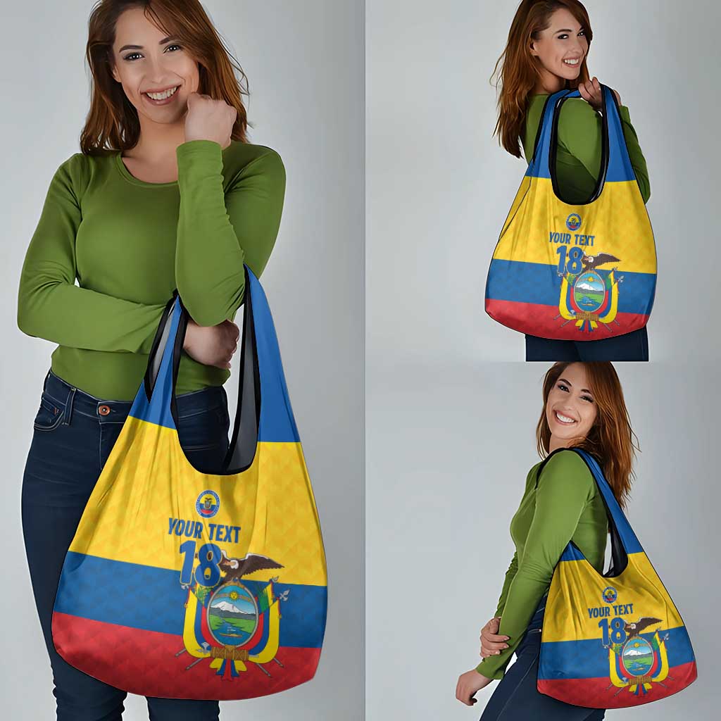 Ecuador Football Custom Grocery Bag La Tricolor Pride - Wonder Print Shop