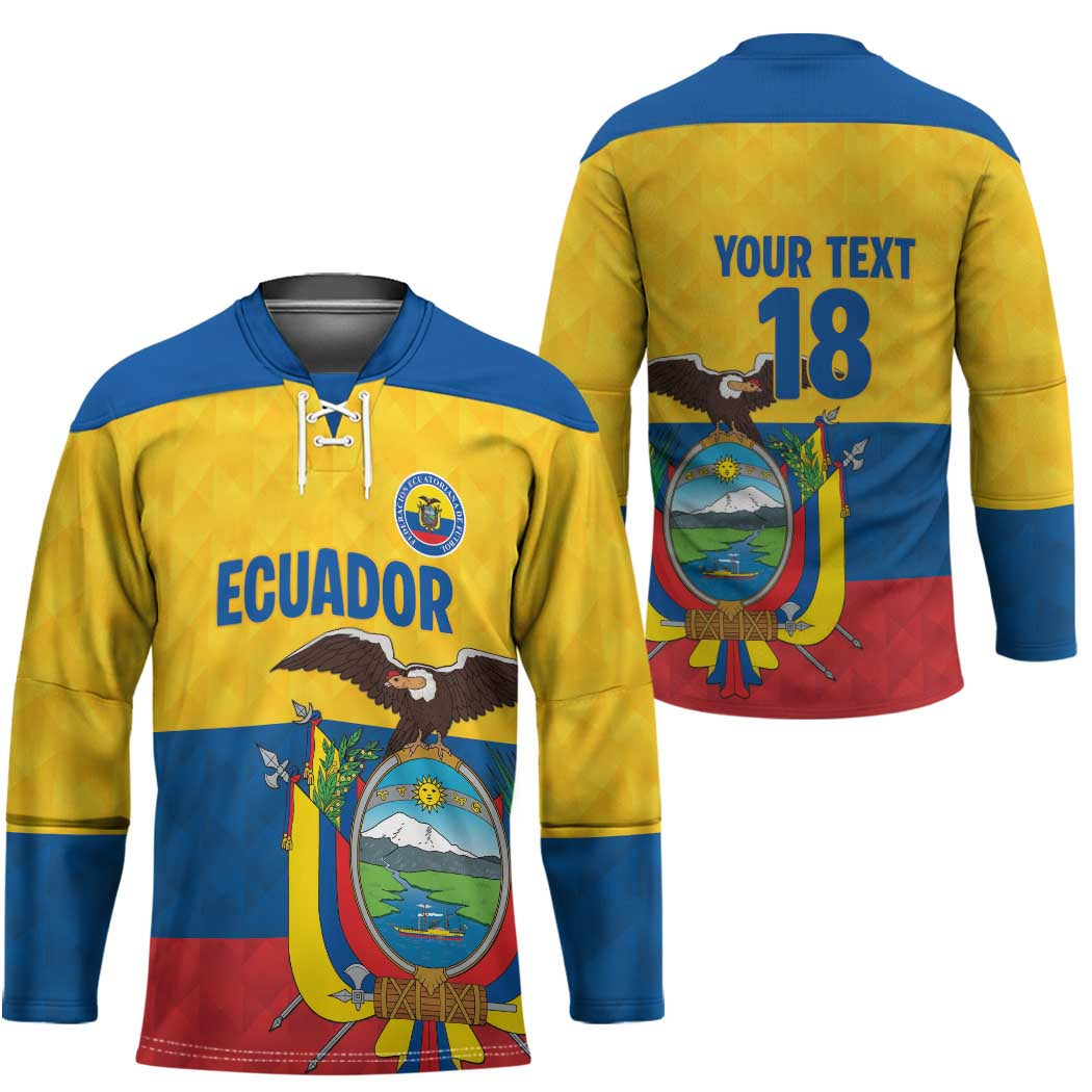 Ecuador Football Custom Hockey Jersey La Tricolor Pride - Wonder Print Shop